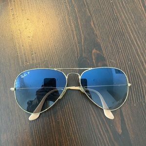 Polarized Blue Gradient Aviators - Ray Ban